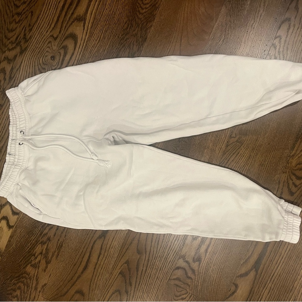Abercrombie White Jogger Pants